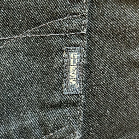 Vintage 90’s Y2K Guess High-Rise Black Denim Jeans Button-Fly Slim Fit USA 26x30 - Picture 12 of 14